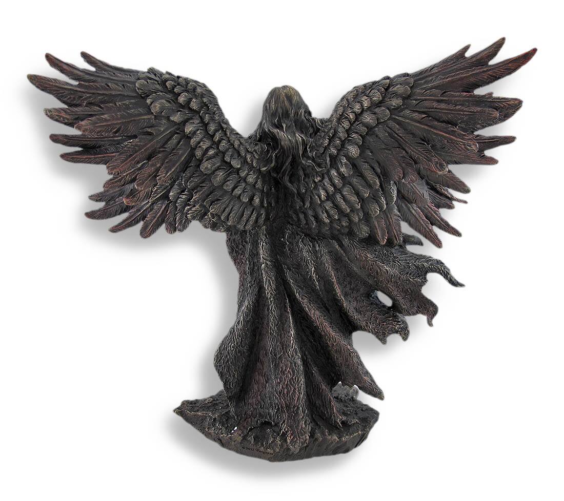 Alt View 3. Veronese Design - Bronzed Seraph Six-Winged Guardian Angel with Sword and Serpent - Bronze.
