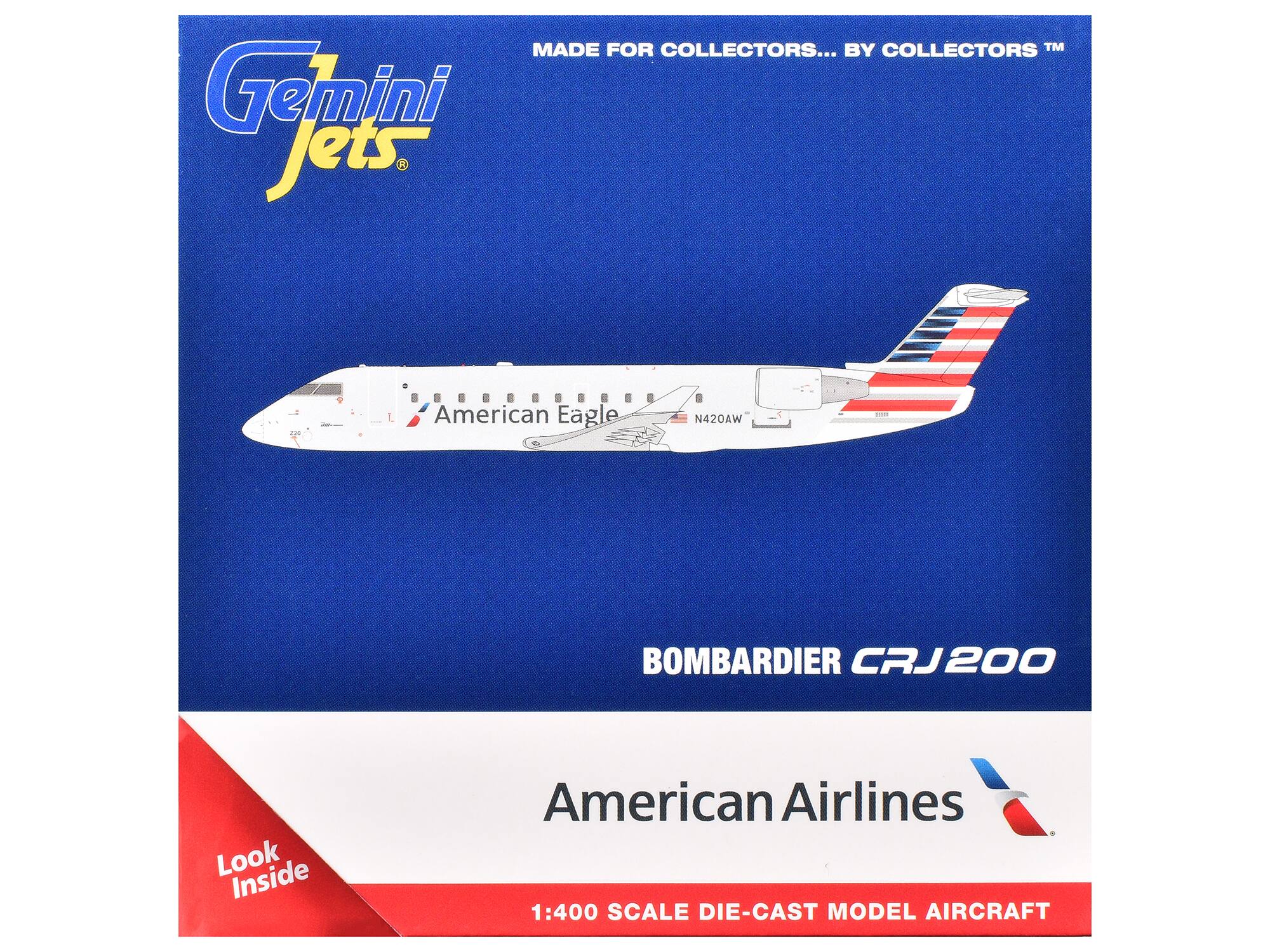 MADE FOR COLLECTORS... BY COLLECTORS™ Gemini Jets. 7 American Eagle N420AW BOMBARDIER CRJ 200 Look Inside American Airlines 1:400 SCALE DIE-CAST MODEL AIRCRAFT