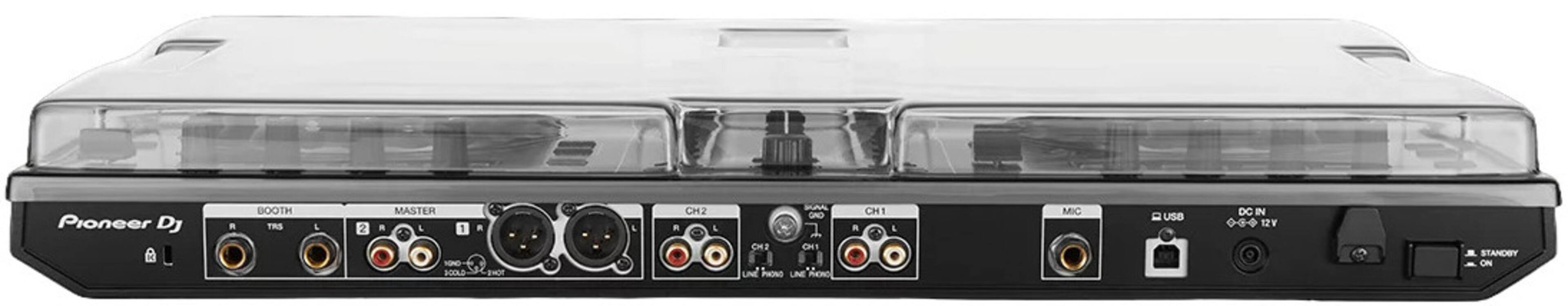 Pioneer DJ

BOOTH
TRS L
TRS R

MASTER
L
R
1
2

CH2
L
R
LINE PHONO
LINE PHONO

CH1
L
R
LINE PHONO
LINE PHONO

MIC
L

USB

DC IN
12V

STANDBY
ON