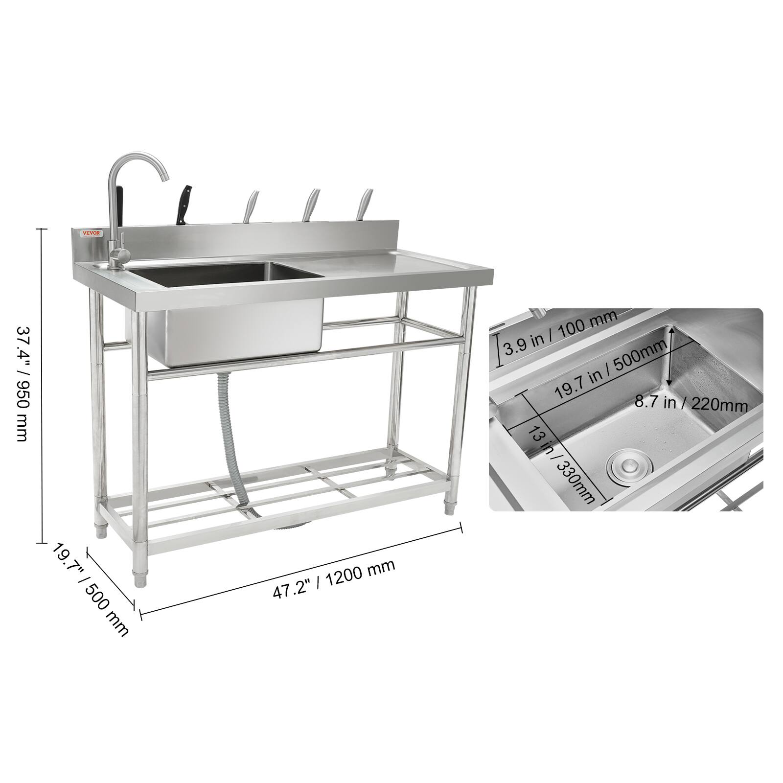 TEWA 37.4" / 950 mm
19.7" / 500 mm
7" / 178 mm
1200 mm
47.2" / 1200 mm
3.9" / 100 mm
8.7" / 220 mm
13" / 330 mm