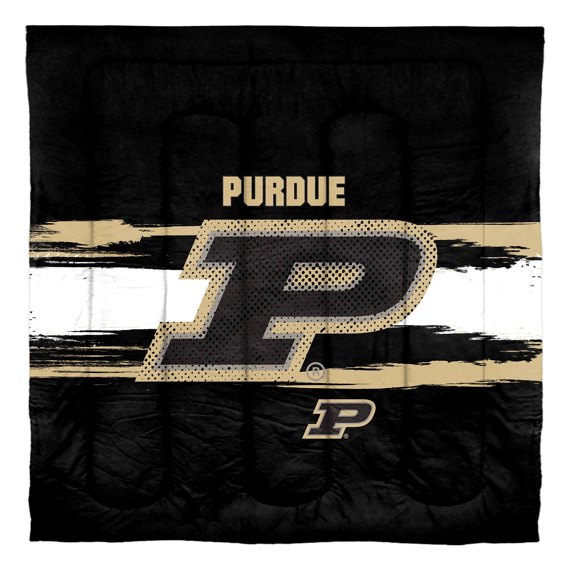 Angle. Sweet Home Collection - NCAA Purdue Boilermakers Comforter & Sham Set- Full/Queen - Multicolored.