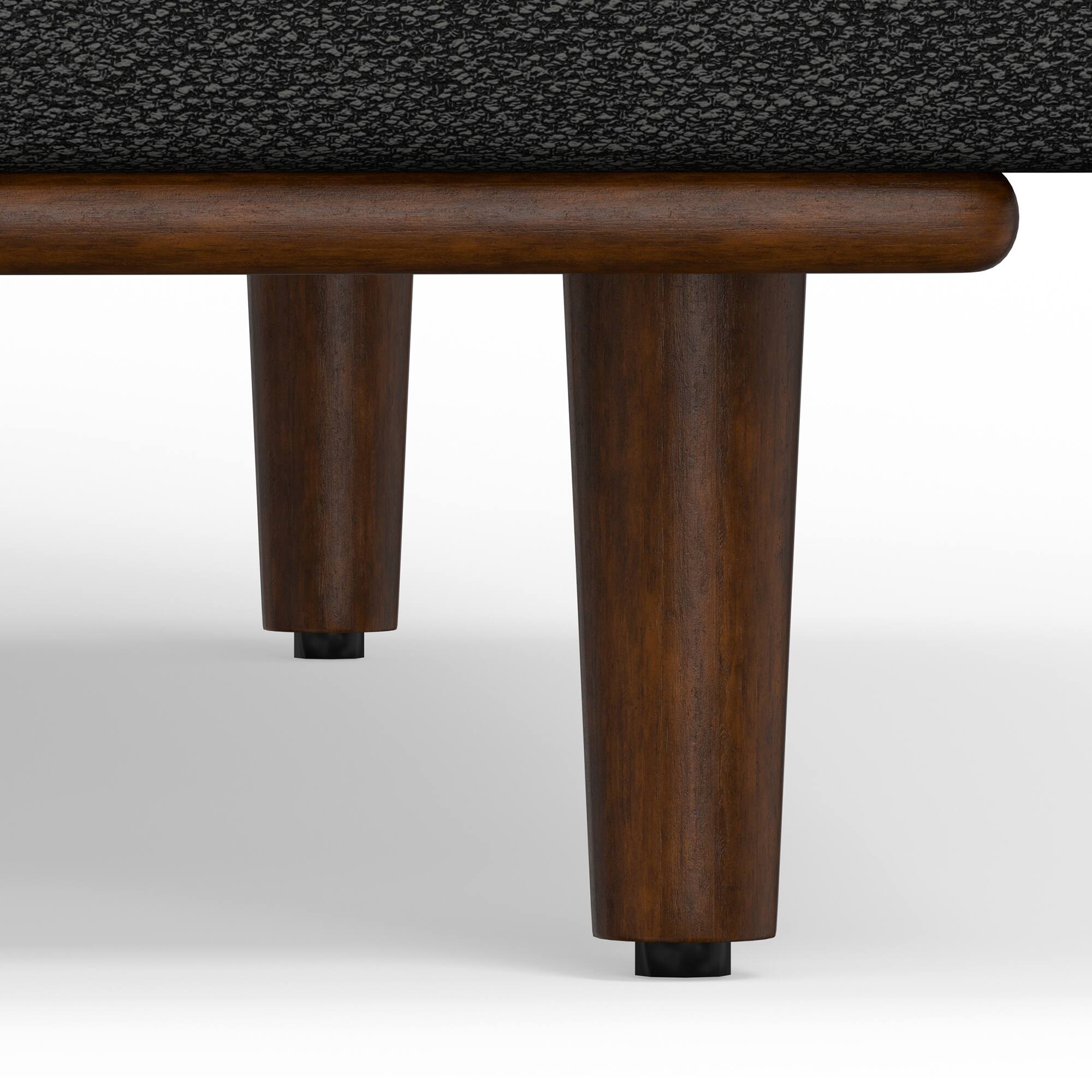 Alt View 7. Simpli Home - Morrison 89 inch Wide Mid-Century Modern Sofa in Charcoal Grey Woven-Blend Fabric - Charcoal Grey.