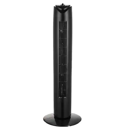 Front. Brentwood - Brentwood 3 Speed 32 Inch Oscillating Tower Fan in Black.