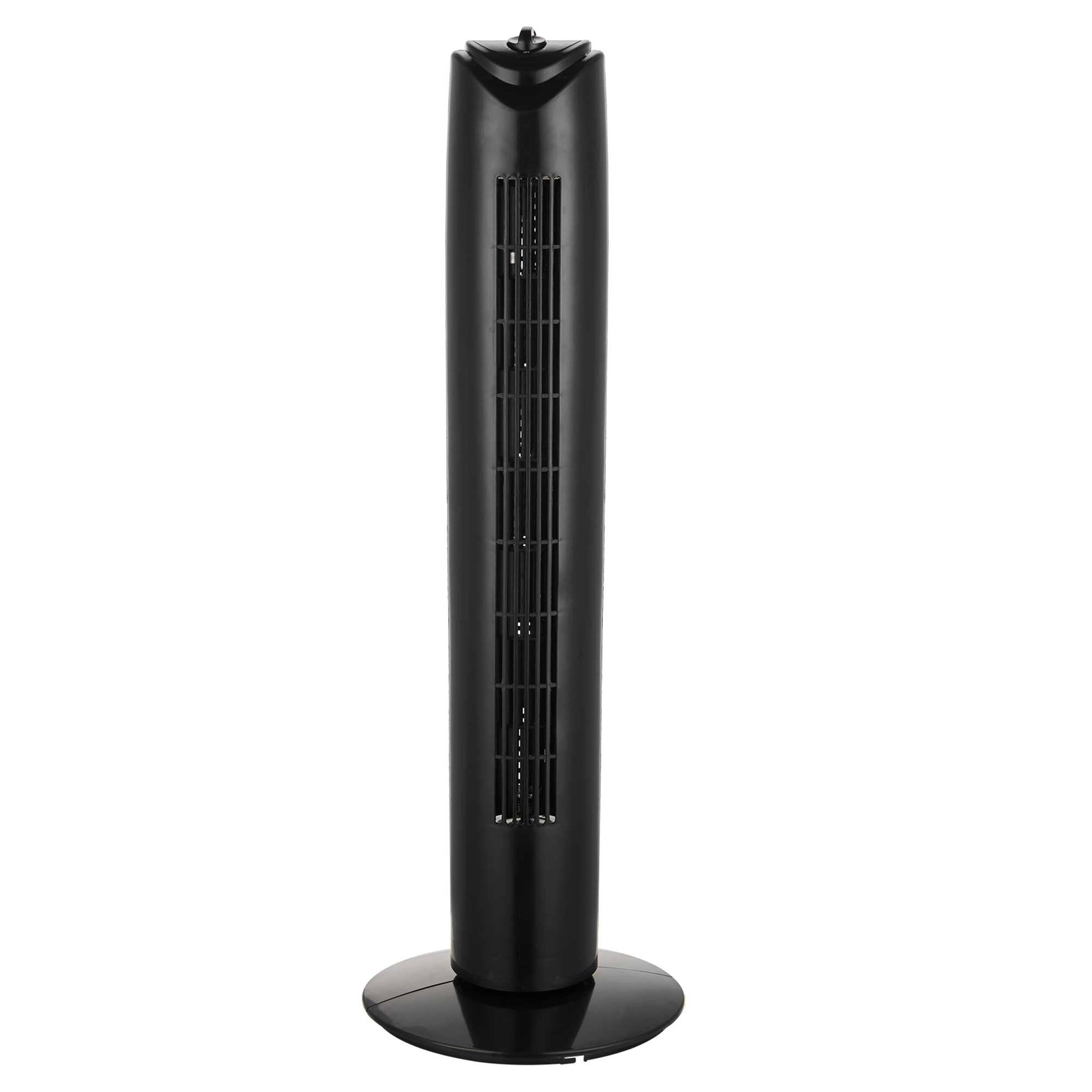 Front. Brentwood - Brentwood 3 Speed 32 Inch Oscillating Tower Fan in Black.