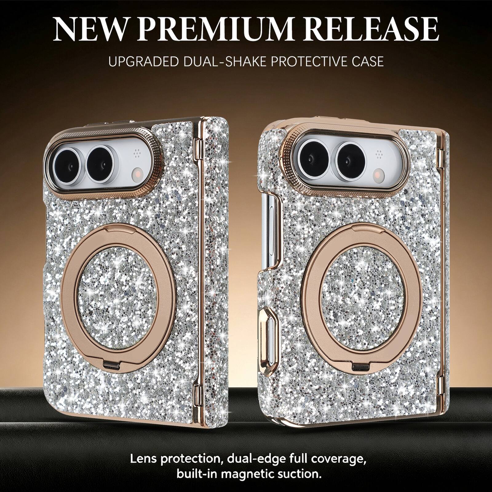 NEW PREMIUM RELEASE  
UPGRADED DUAL-SHAKE PROTECTIVE CASE  

Lens protection, dual-edge full coverage, built-in magnetic suction.