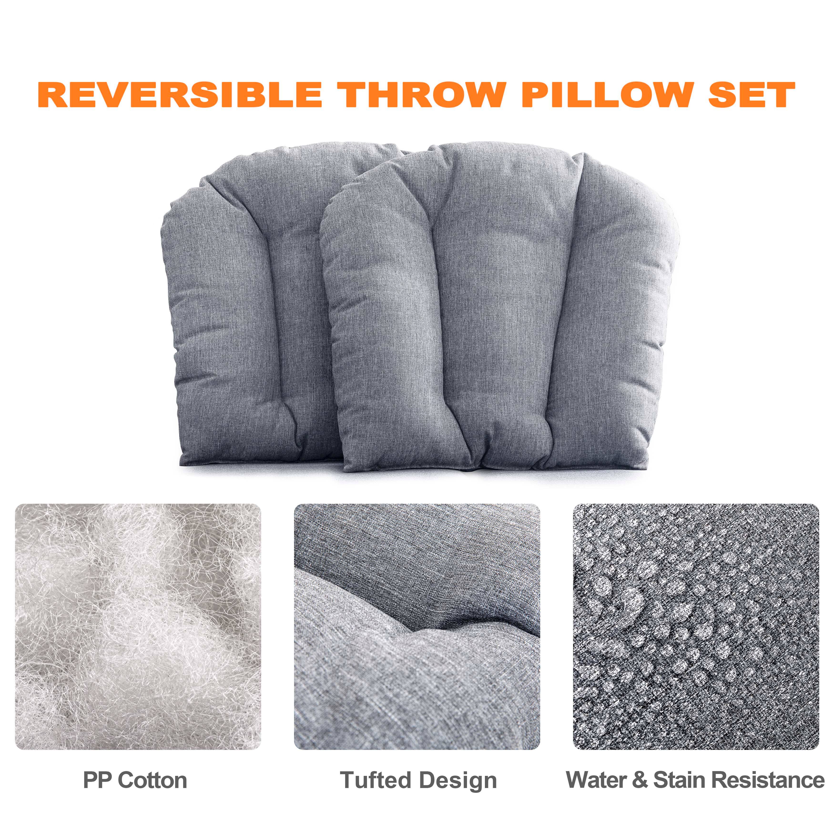 REVERSIBLE THROW PILLOW SET

- PP Cotton
- Tufted Design
- Water & Stain Resistance
