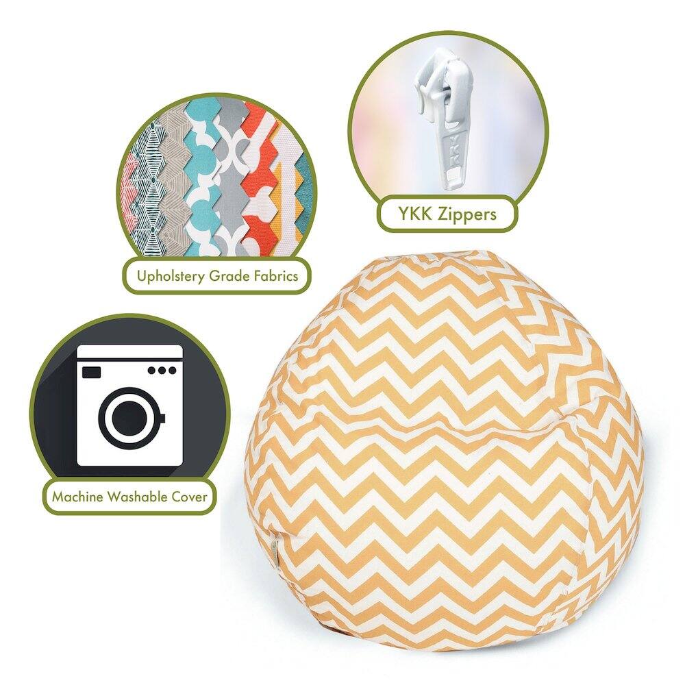 - Upholstery Grade Fabrics
- YKK Zippers
- Machine Washable Cover