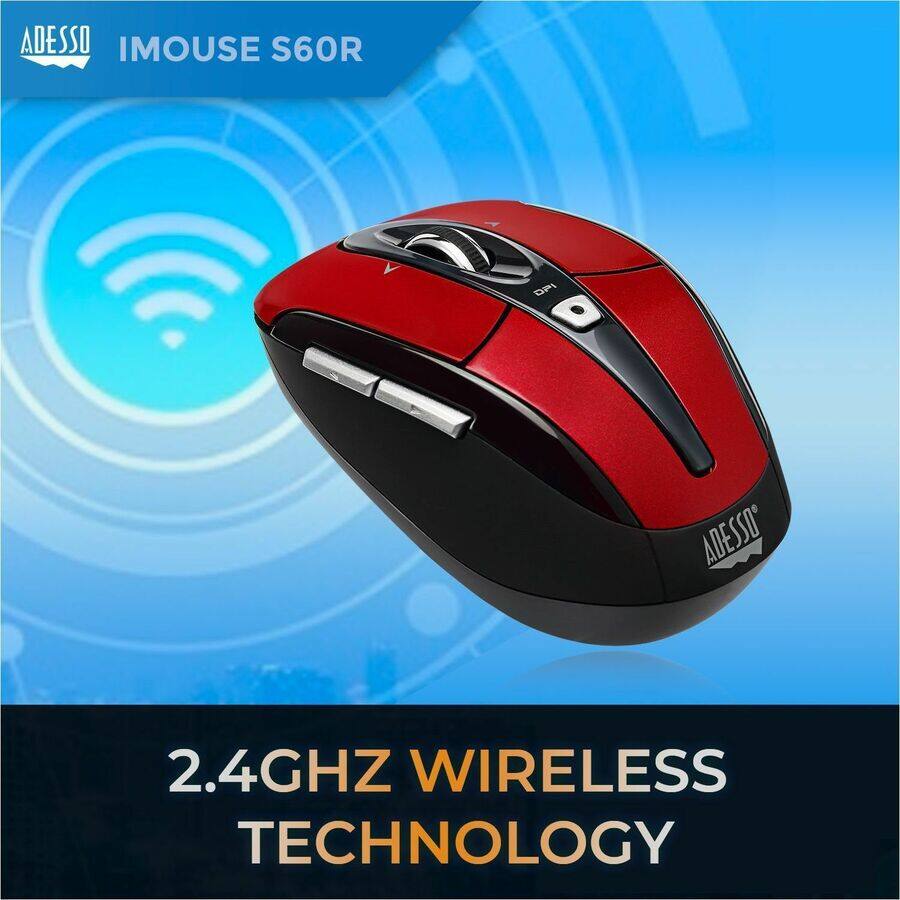 ADESSO IMOUSE S60R

2.4GHZ WIRELESS TECHNOLOGY