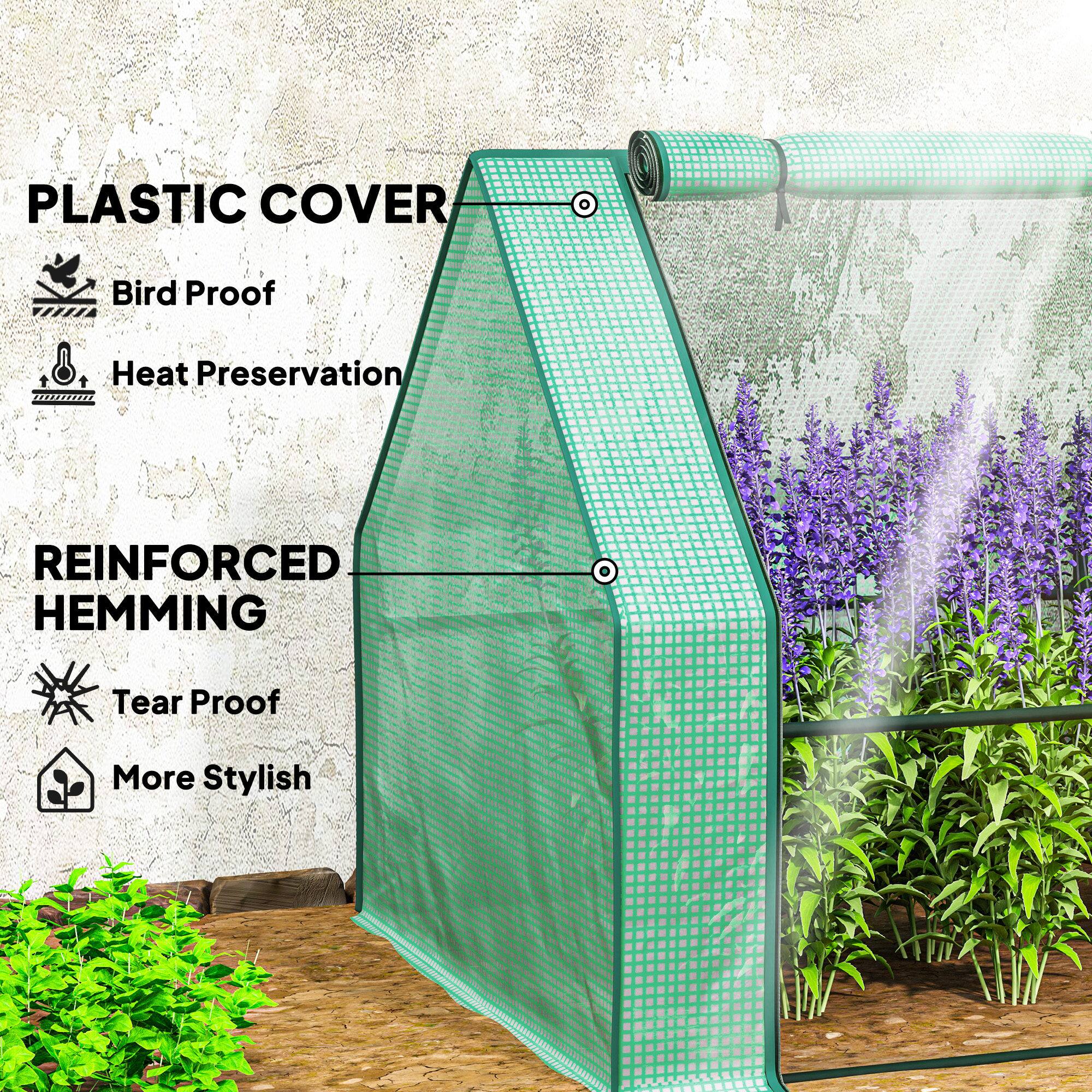 PLASTIC COVER  
Bird Proof  
Heat Preservation  

REINFORCED HEMMING  
Tear Proof  
More Stylish