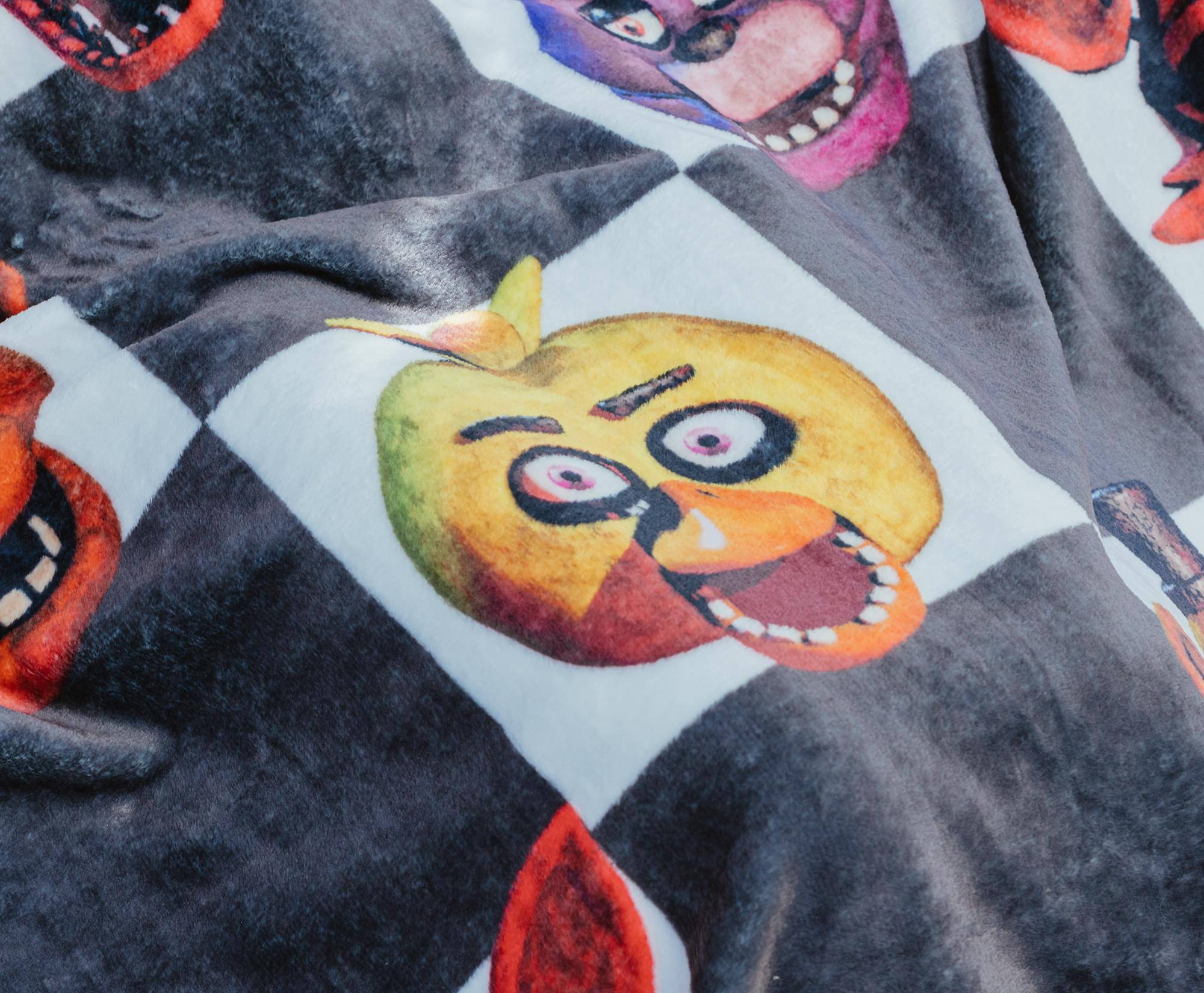 Alt View 2. Silver Buffalo - Five Nights At Freddy's Checkerboard Fleece Throw Blanket | 45 x 60 Inches - Multi-Colored.