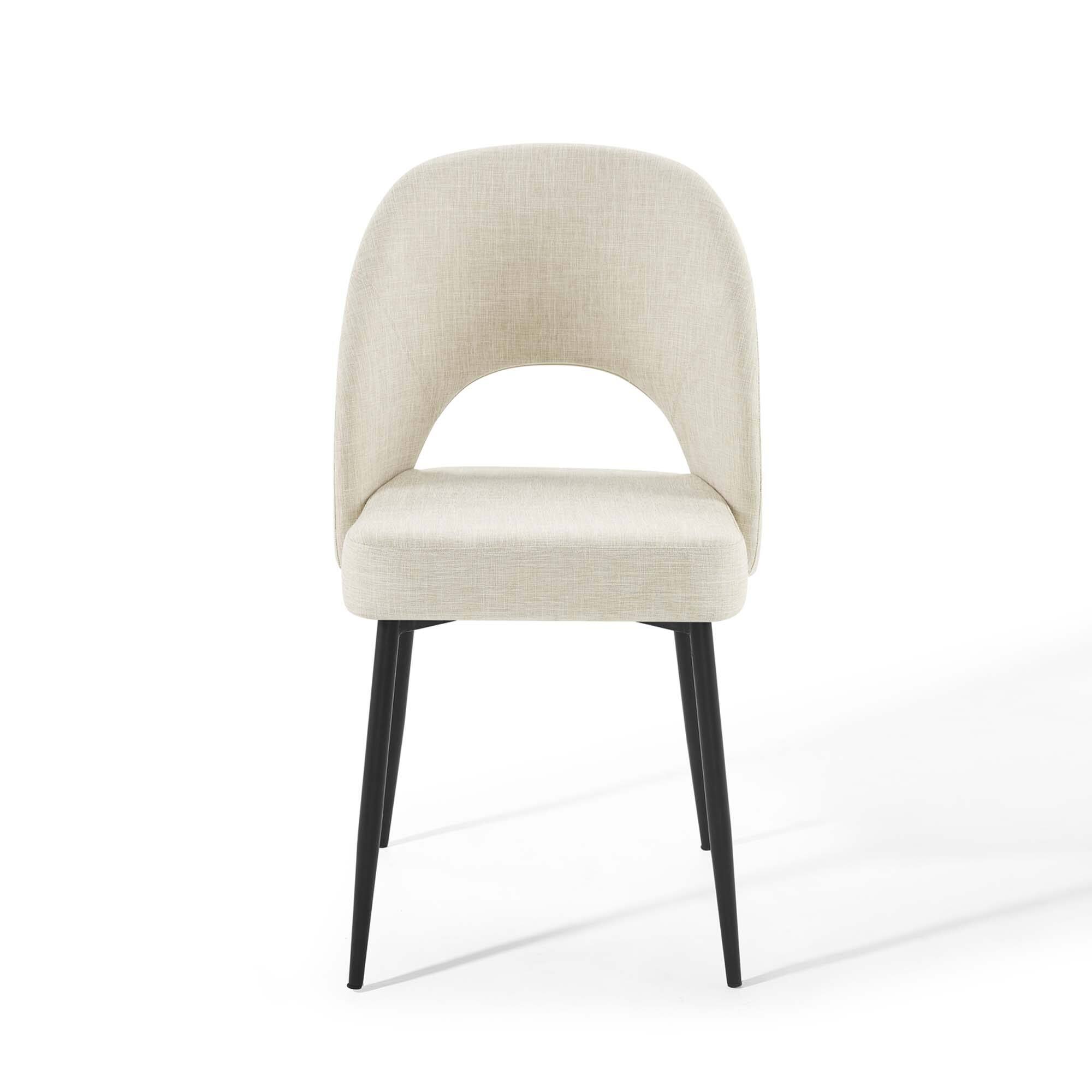 Back. Modway - Rouse Upholstered Fabric Dining Side Chair by Modway - Brown.
