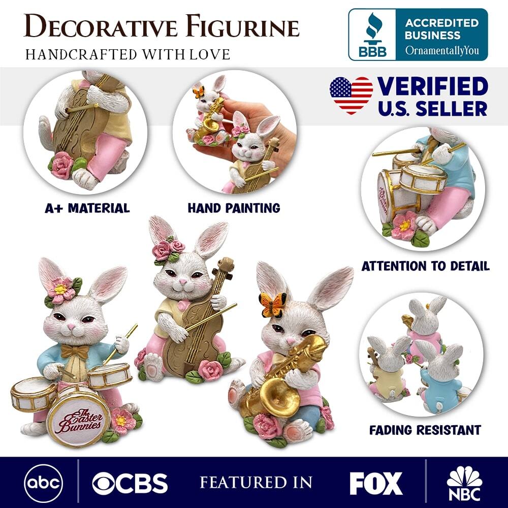 **Decorative Figurine**  
Handcrafted with Love

- A+ Material
- Hand Painting
- Attention to Detail
- Fading Resistant

**Verified U.S. Seller**

**Featured in**  
ABC | CBS | FOX | NBC

**Accredited Business**  
OrnamentallyYou  
BBB
