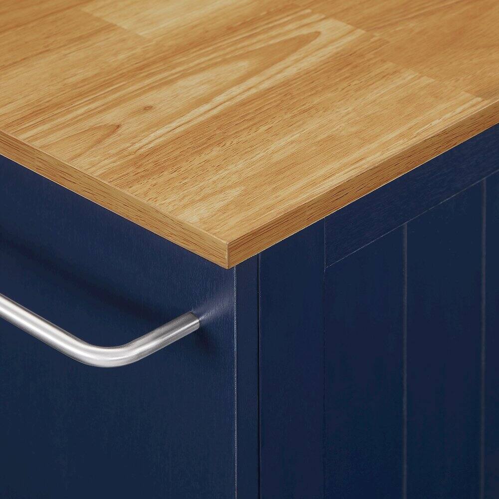Alt View 9. Crosley Furniture - Stella Kitchen Cart - Navy.