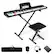 Sure, here is the corrected and grouped text from the image:
- SNA adids 2
- Yamaha P-45
- 61-key Portable Keyboard
- Includes: Keyboard, Stand, Bench, Power Supply, Headphones, and Carrying Case