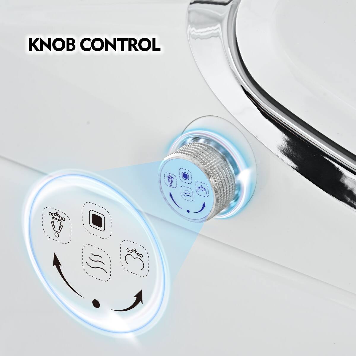 Loheer Elongated Smart Bidet Toilet with Heated Seat, Warm Dryer and ...