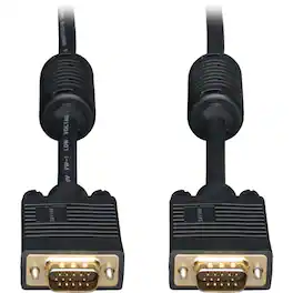 Eaton Tripp Lite Series VGA High-Resolution RGB Coaxial Cable (HD15 M/M), 20 ft. (6.09 m) - (HD15 M/M) 20-ft - Black