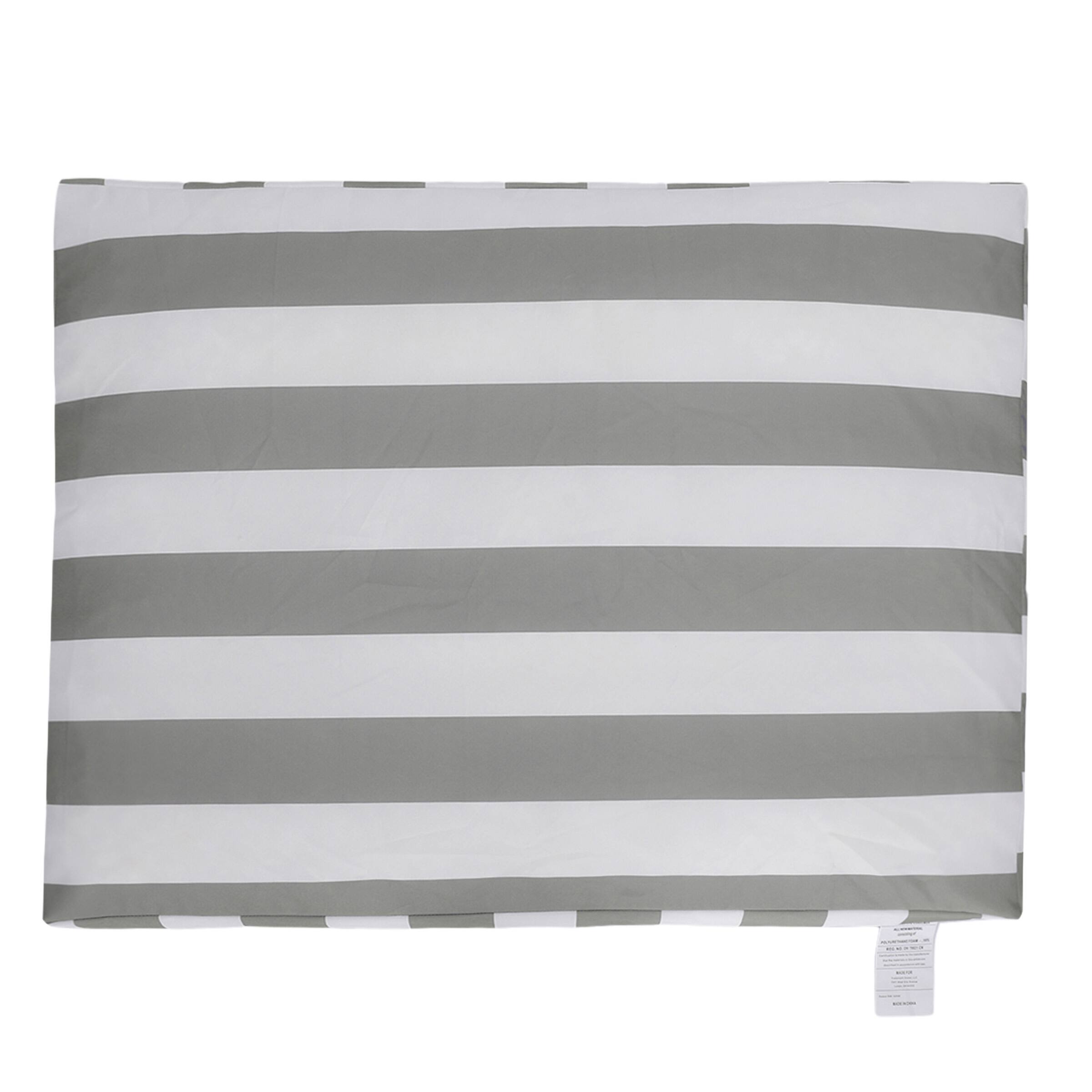 Alt View 1. PetMaker - 36in Water-Resistant Dog Bed - Gray and White Stripes.