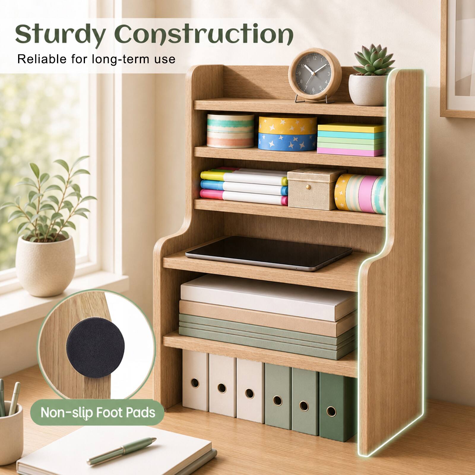 Sturdy Construction Reliable for long-term use

Non-slip Foot Pads