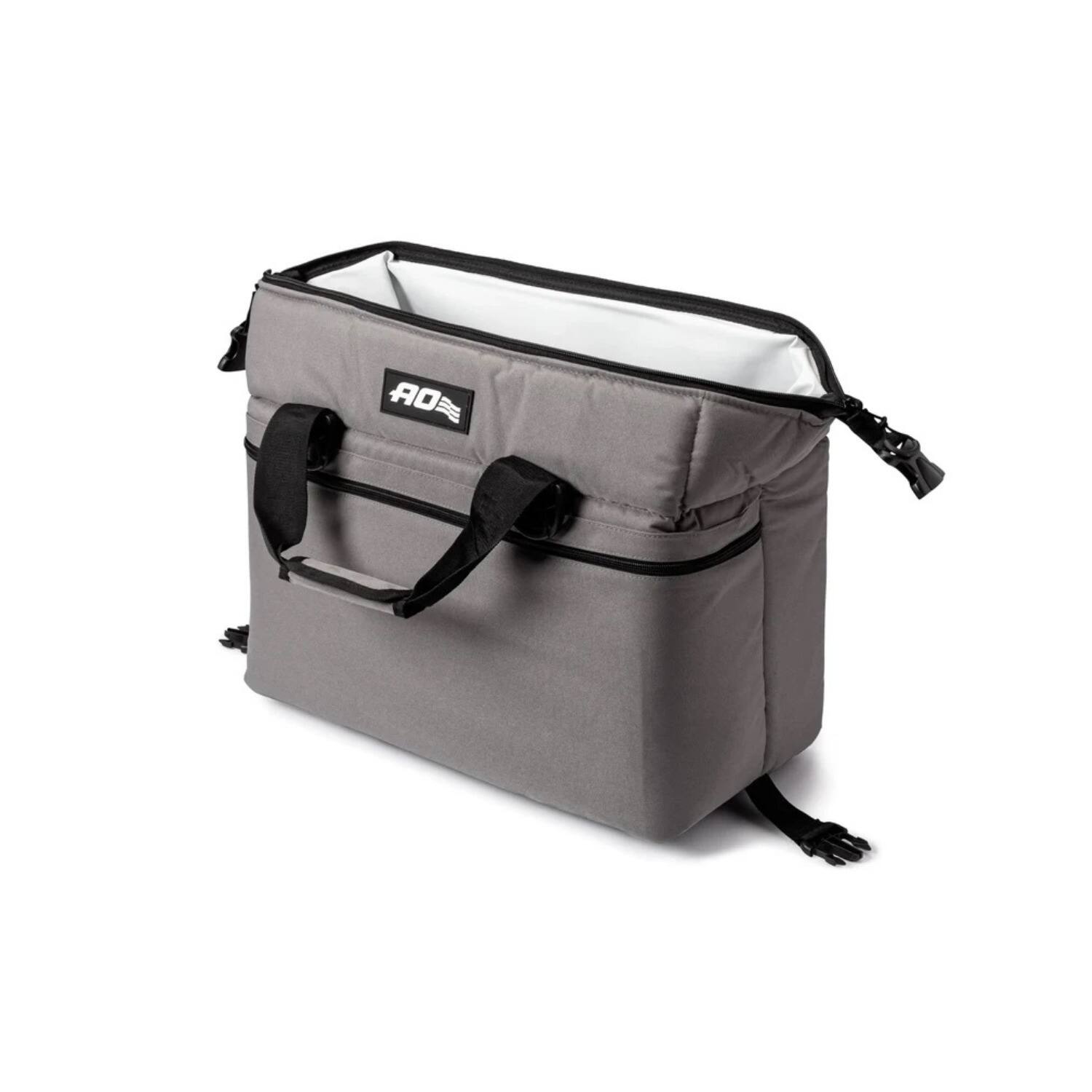 Left. AO Coolers - AO Coolers Original Canvas Series 36-Pack Soft Cooler (Charcoal) - Charcoal.