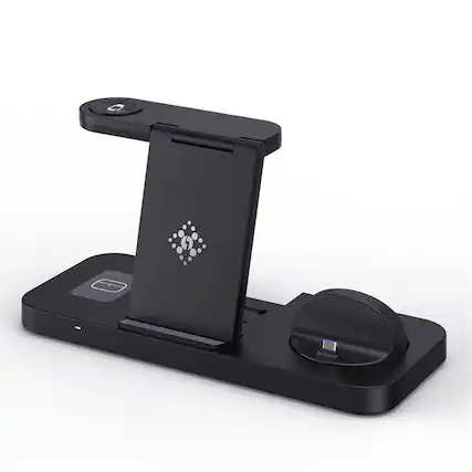 Front. RISOKEYS - 3-in-1 Wireless Fast Charger - Power Adapter Compatible Apple iPhone, AirPods and Watch, 6-in-1 Flash Charger.