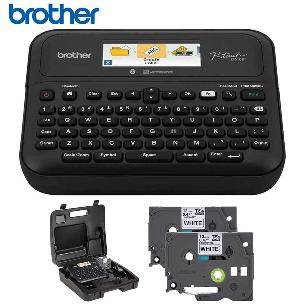 Brother - Business Professional Connected Label Maker w/ Accessories Bundle