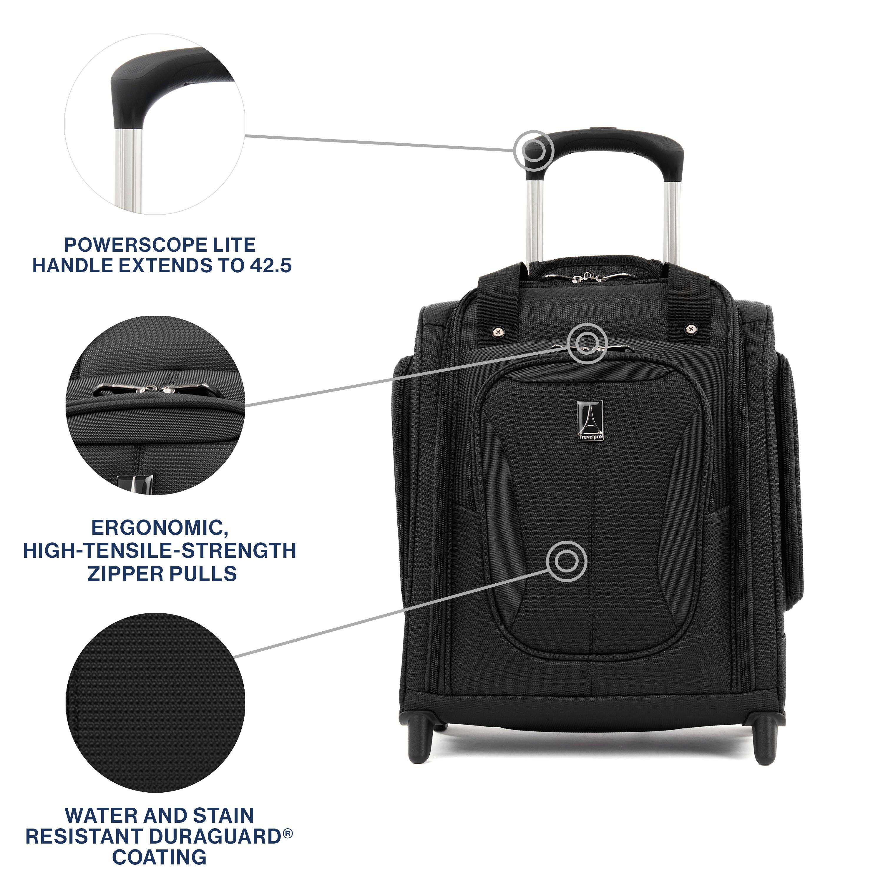 - POWERSCOPE LITE HANDLE EXTENDS TO 42.5
- ERGONOMIC, HIGH-TENSILE-STRENGTH ZIPPER PULLS
- WATER AND STAIN RESISTANT DURAGUARD® COATING