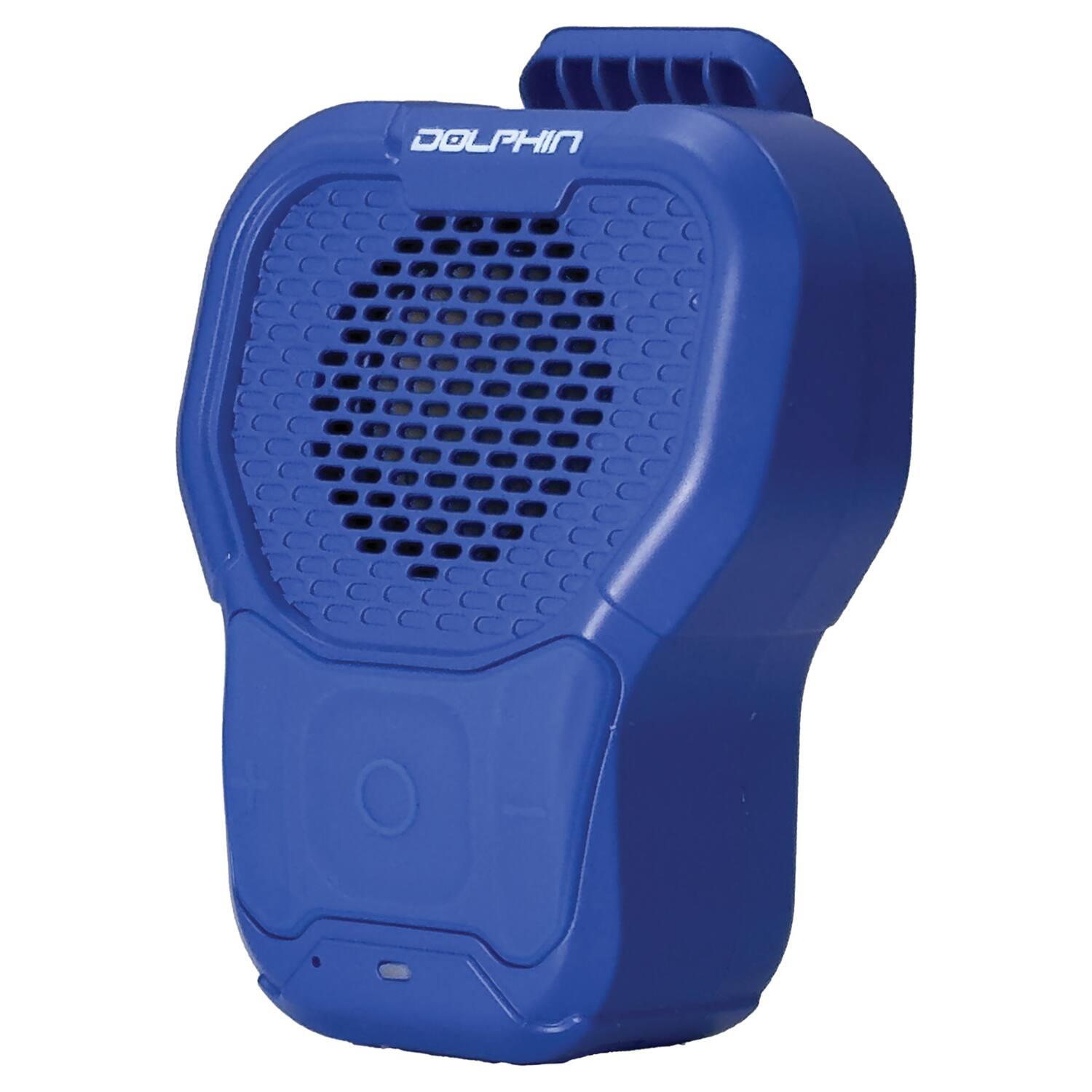 Left. Dolphin Audio - CLP-10 Portable Wearable Waterproof Bluetooth Speaker with Magnetic Clip - Blue.