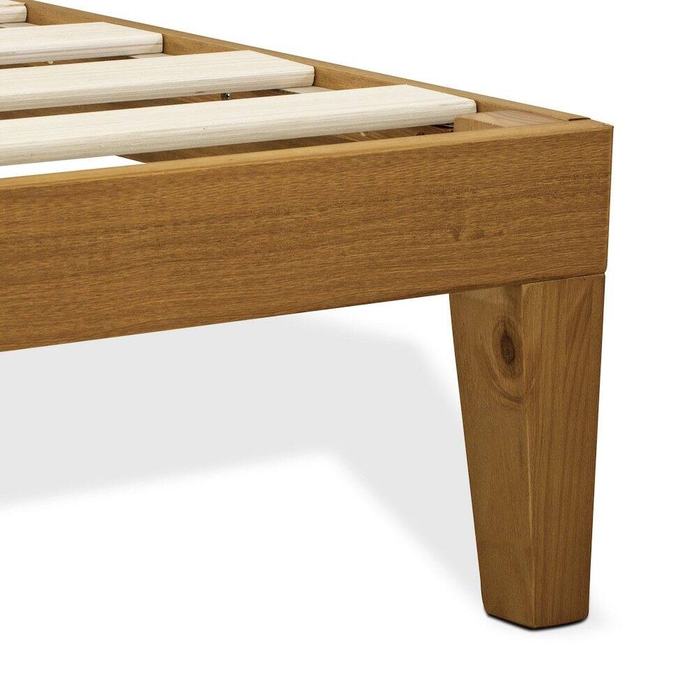 Alt View 4. East West Furniture - King Size Platform Bed Frame with 4 Legs and 2 Extra Center Legs - Oak Finish - Oak.