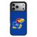 Front. Keyscaper - Kansas Jayhawks Bump Case with 8.2ft Drop Protection - 16 Pro Max - Multicolor.