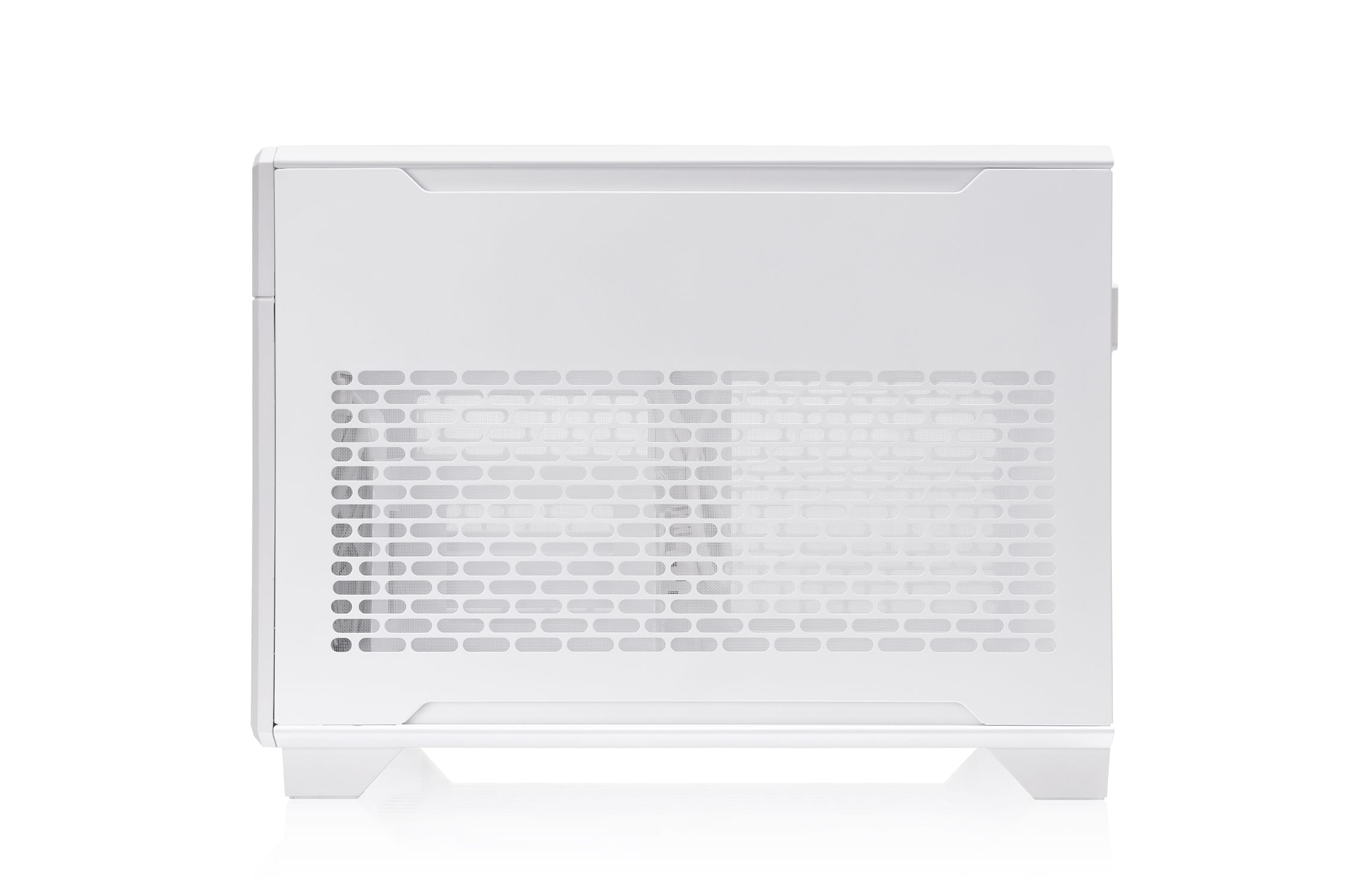 Back. Thermaltake - TR100 SFF mITX Mini Tower PC Case with PCIe 4.0 Riser Cable Included - Snow.