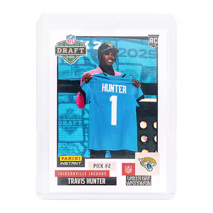 ROOKIE NFL SABLO RC 2 CARD DRAFT 2025 2025 HUNTER 1 PANINI INSTANT PICK #2 JACKSONVILLE JAGUARS TRAVIS HUNTER NFL GREEN BAY WISCONSIN