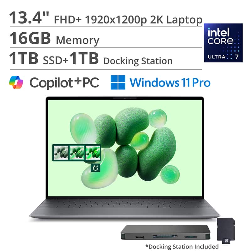 Dell - XPS 13 - 13.4” 2K Laptop - Intel Core Ultra 7 256V 2024 - 16GB Memory - 1 TB Storage - Copilot+ PC - Graphite