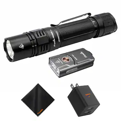Fenix Pd36r Pro 2800 Lumens LED, USB Ports 2.4A Wall Charger, Cleaning Cloth Kit Fenix Pd36r Pro 2800 Lumens LED, USB Ports 2.4A Wall Charger, Cleaning Cloth Kit