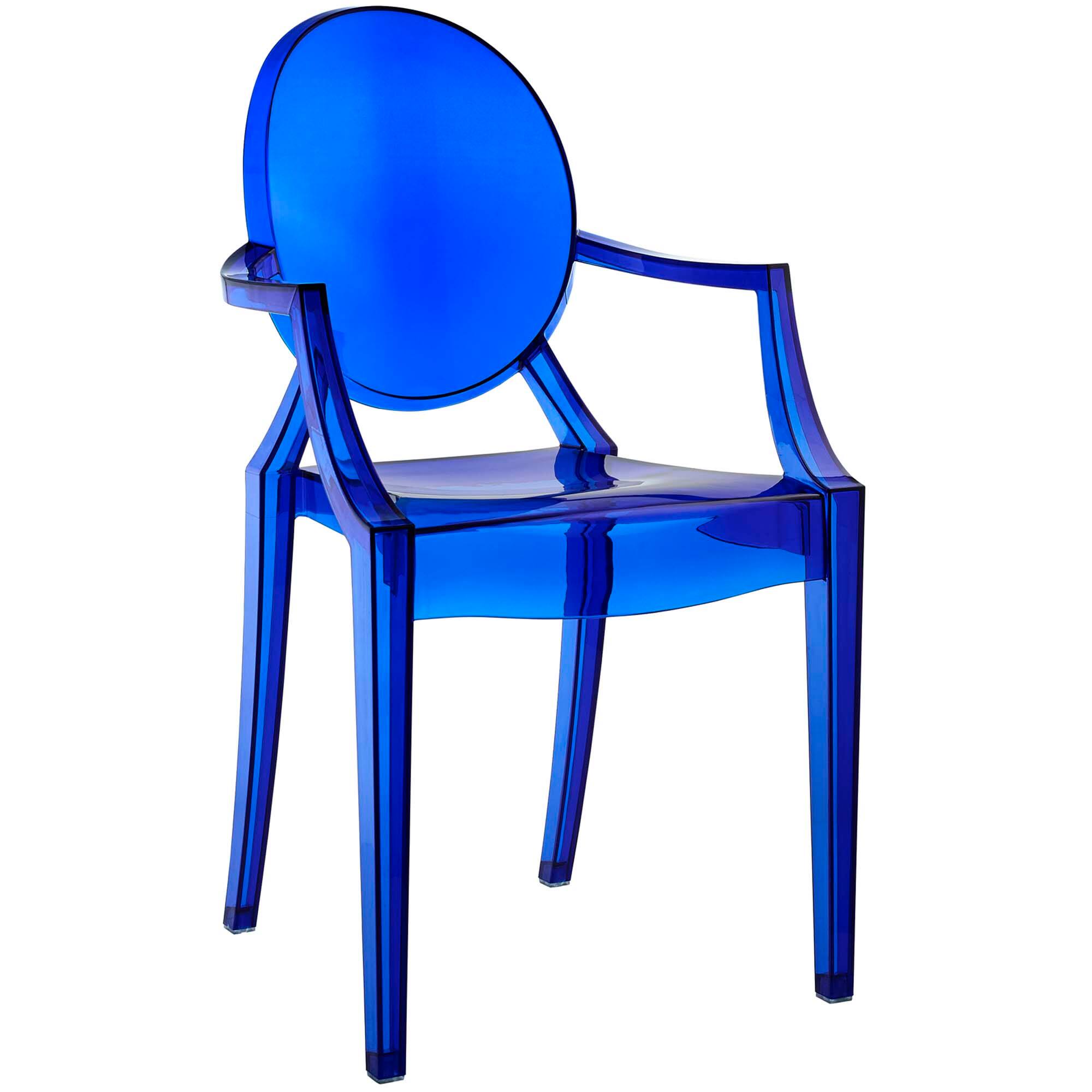 Angle. Modway - Casper Dining Armchair by Modway - Blue.