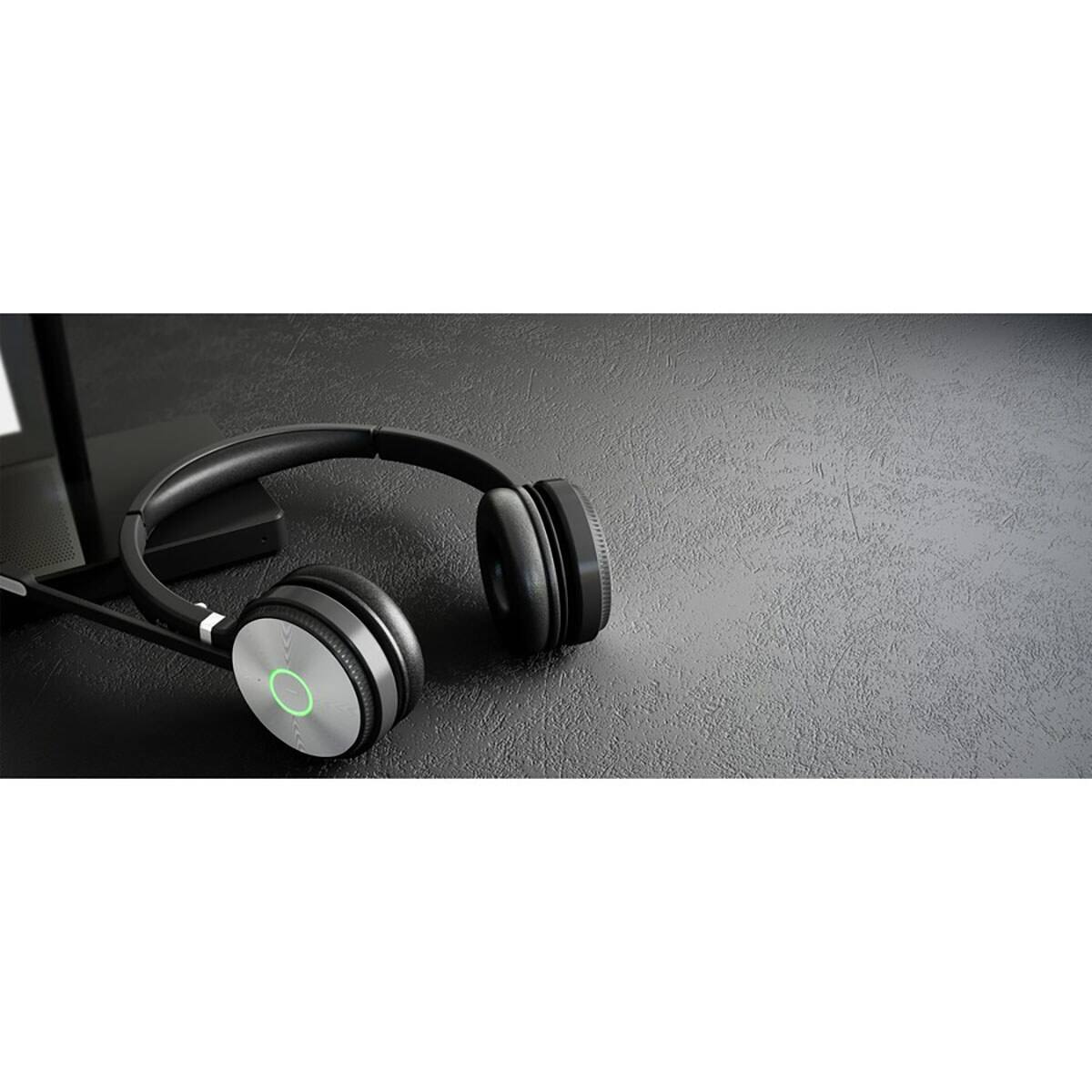 Alt View 5. Yealink - Yealink WH62 Wireless DECT Closed-Back On-Ear Mono Headset with Base Station, Unified Communications Certified.