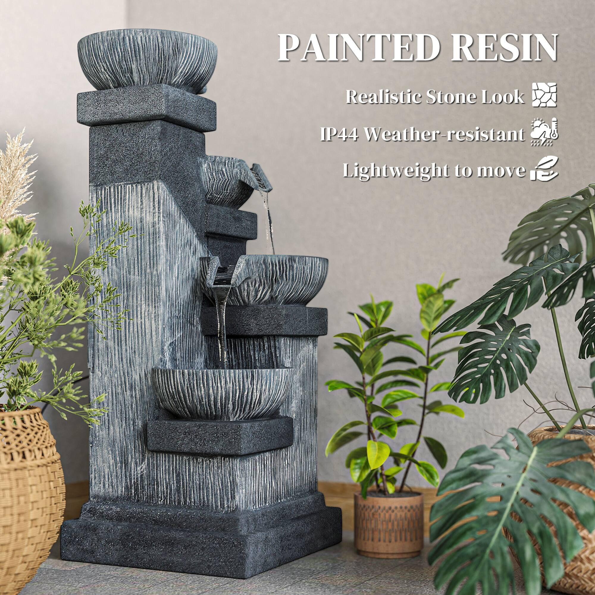 PAINTED RESIN  
Realistic Stone Look  
IP44 Weather-resistant  
Lightweight to move