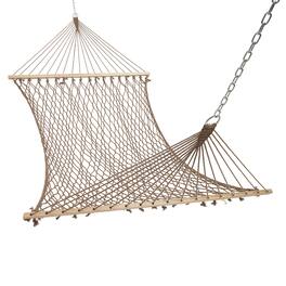 Sunnydaze - 2-Person Cotton Rope Hammock with Spreader Bars - Tan