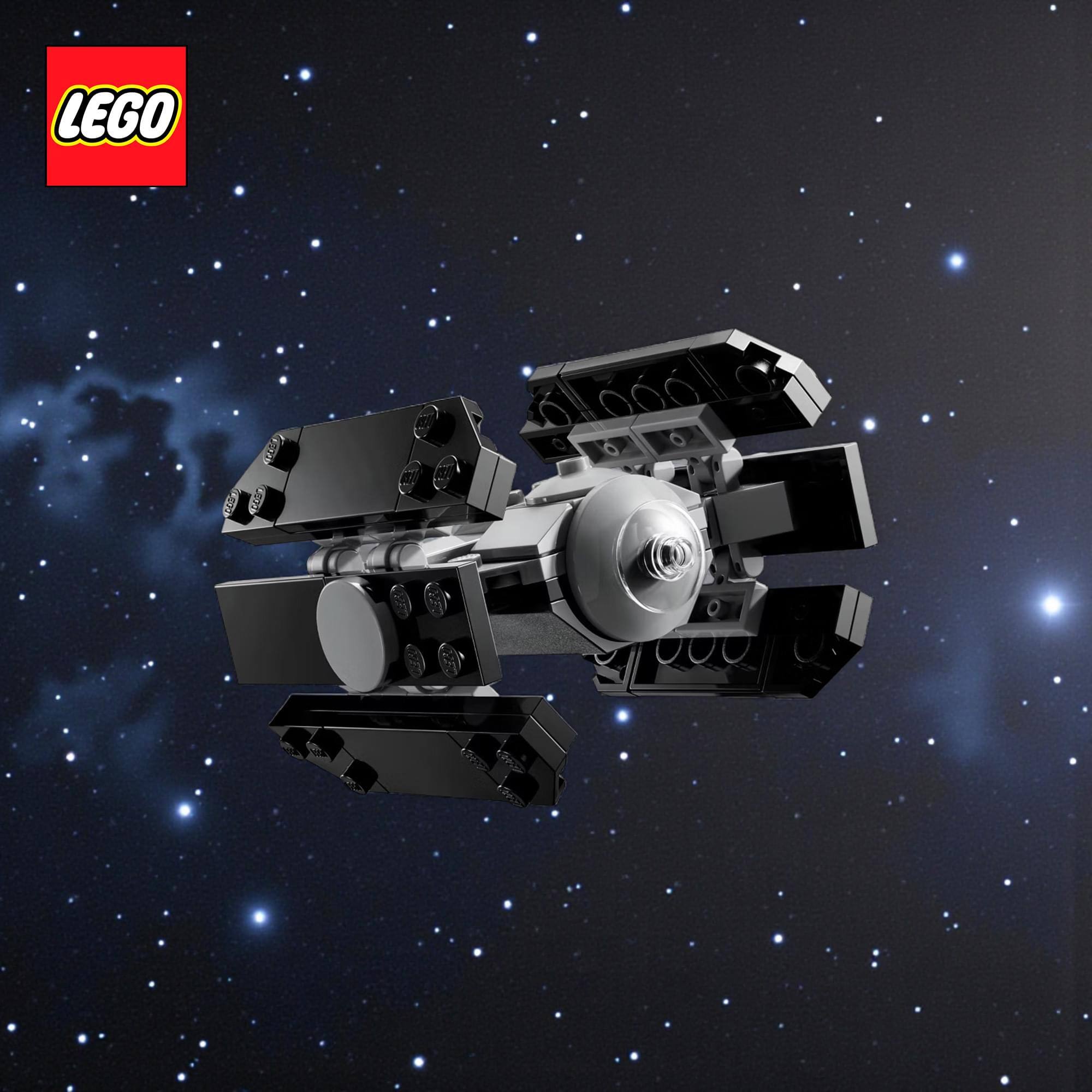 Alt View 10. LEGO - Star Wars LEGO 30727 TIE Advanced Mini-Build 68-Piece Building Set - Black.