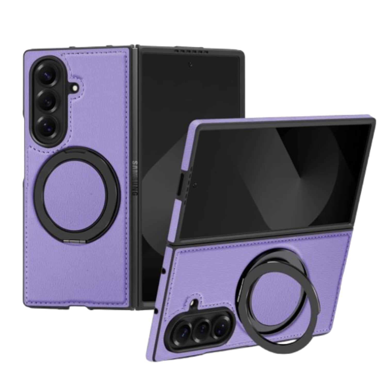 Stock Preferred - MagSafe Case with Magnetic Ring Stand for Samsung Galaxy Z Fold7 - Purple