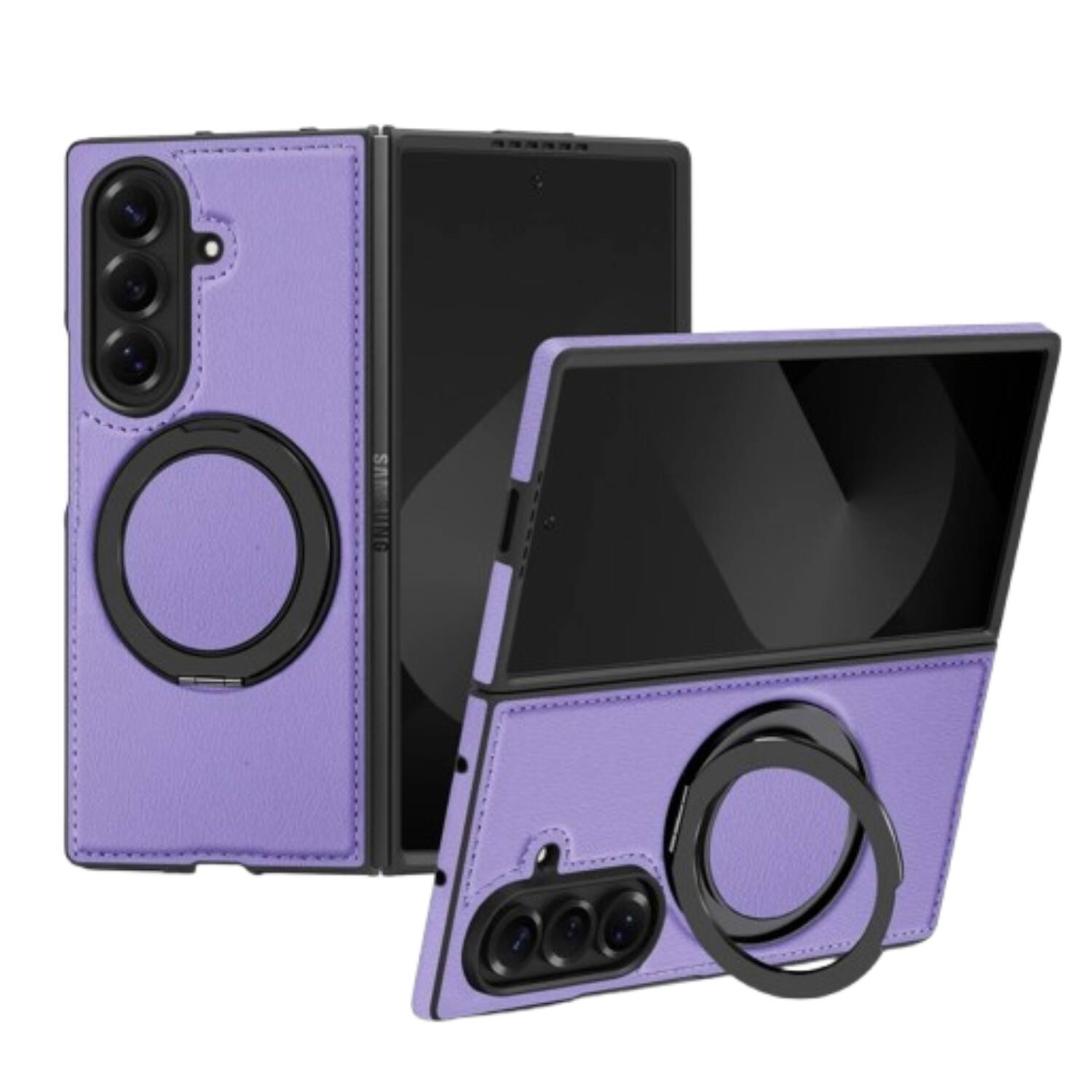 Stock Preferred - MagSafe Case with Magnetic Ring Stand for Samsung Galaxy Z Fold7 - Purple