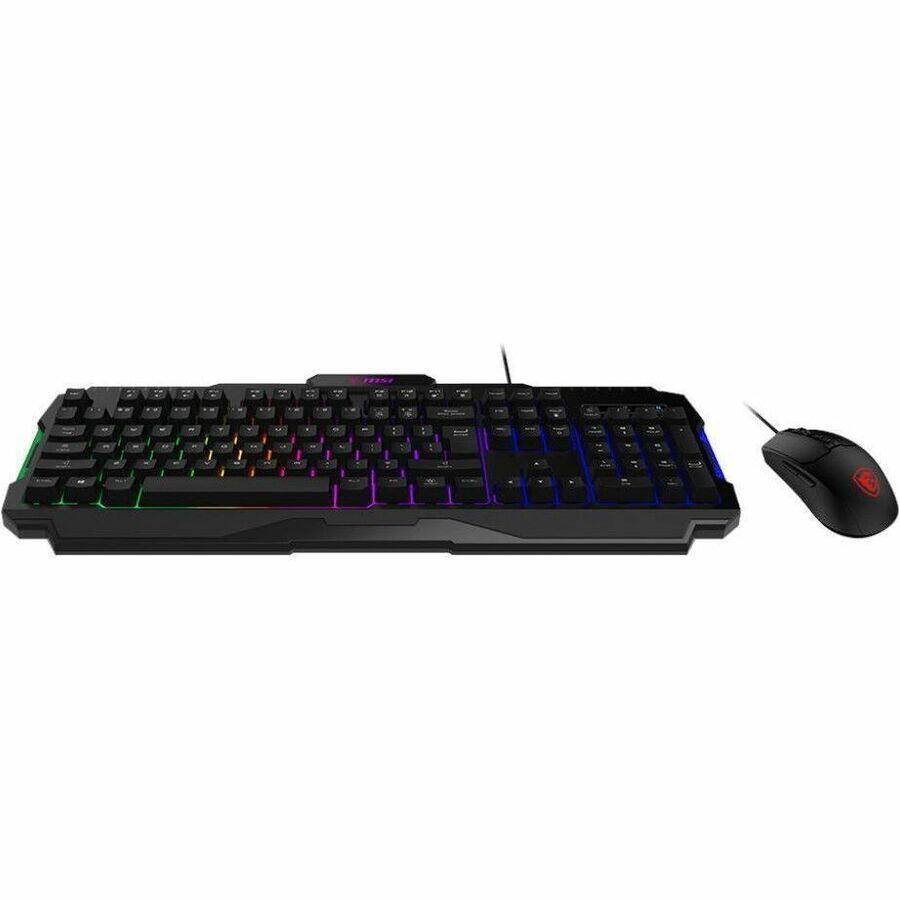 Alt View 3. MSI - MSI FORGE GK100 Gaming Keyboard & Mouse - USB 2.0 Cable Keyboard - USB 2.0 Cable Mouse - Optical - 6400 dpi - 7 Button - Unknown.