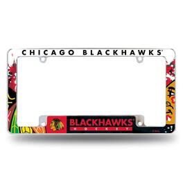 Rico Industries - Chicago Hockey Blackhawks Chrome Metal License Plate Frame - Multi