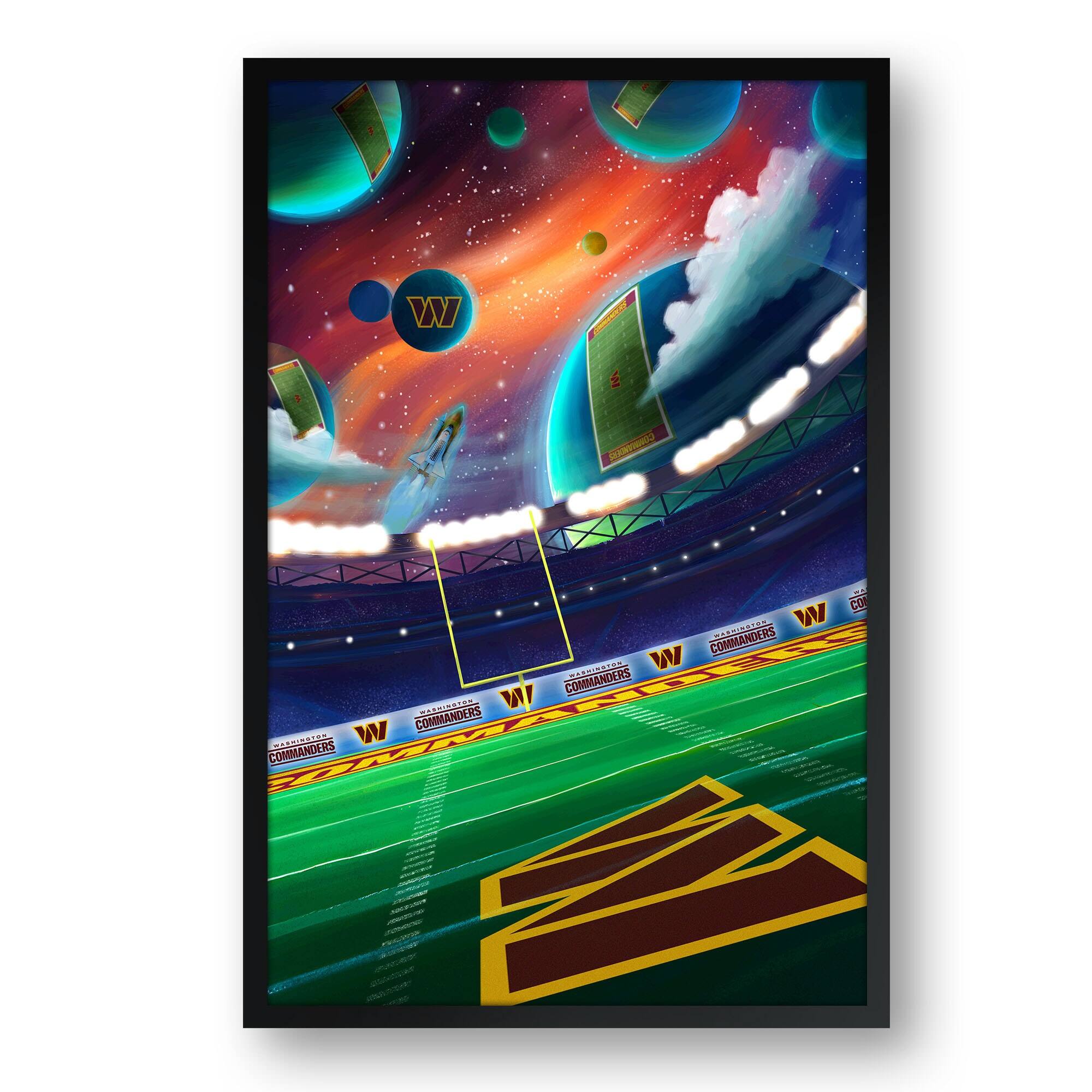 Washington Commanders Galaxy Print Framed Art