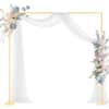 Front. VEVOR - Arch Backdrop Stand, 8 x 8 ft, Stable Structure, Easy Assembly, Square Gold Metal Arch Backdrop Stand for Wedding - Gold.