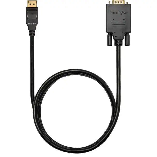 Displayport Video Connector Kensington DisplayPort 1.2 (M) to VGA (M) Passive Unidirectional Cable ...