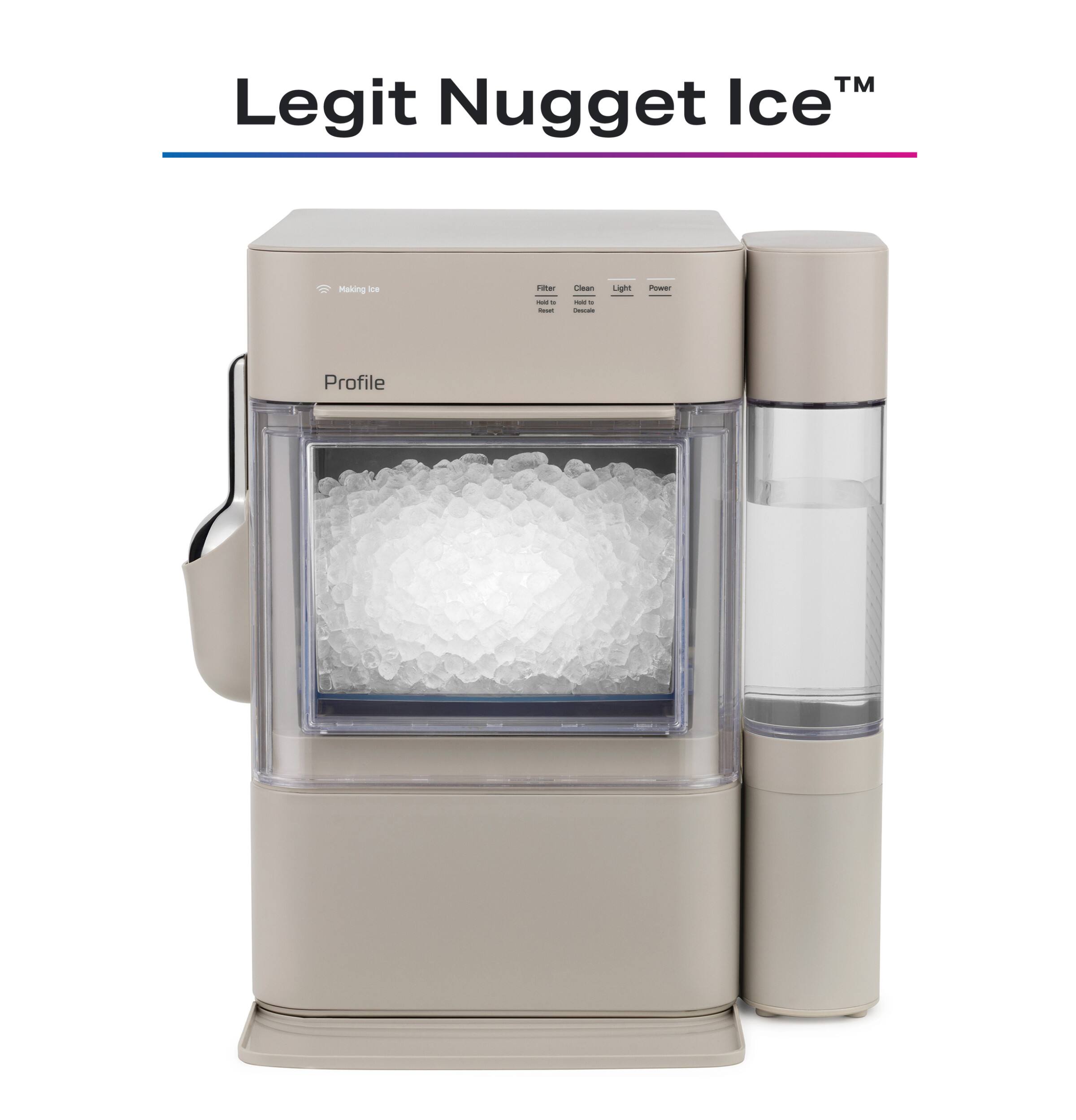 Legit Nugget Ice™

Profile

Making ice

Filter
Hold to fill

Clean
Hold to clean

Light
Hold to turn on

Power
Hold to turn on