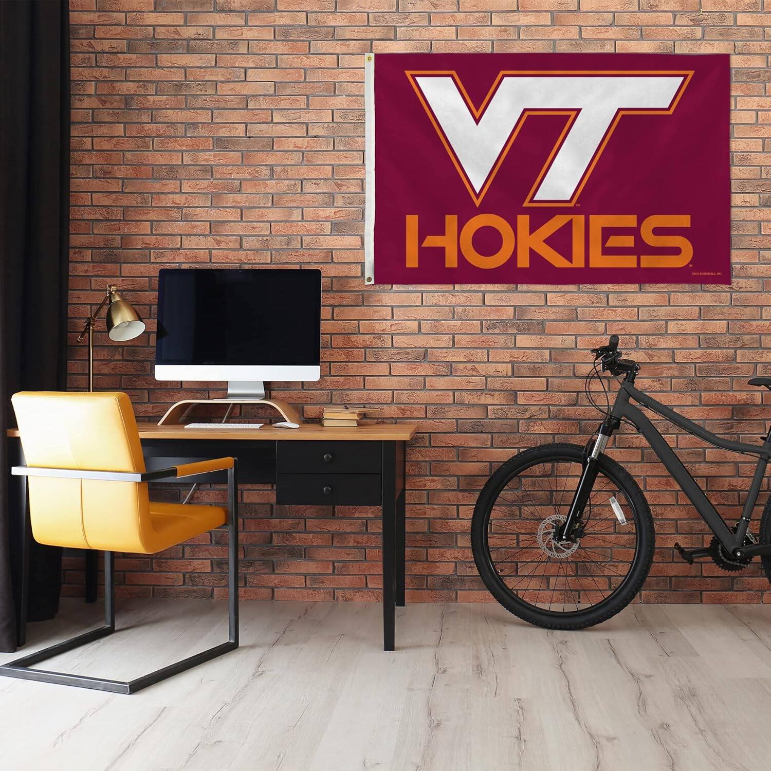 Alt View 1. Rico Industries - Virginia Tech Hokies 3X5 Indoor or Outdoor Banner Flag with grommets for hanging - Multi.