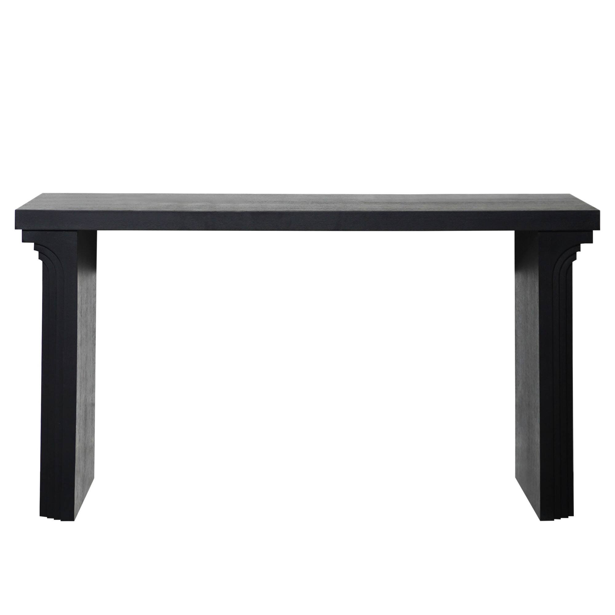Left. GOODSILO - Modern Minimalist Wooden Console Table Ideal for Entryway Living Room and Hallway Stylish Decorative Accent - Black.
