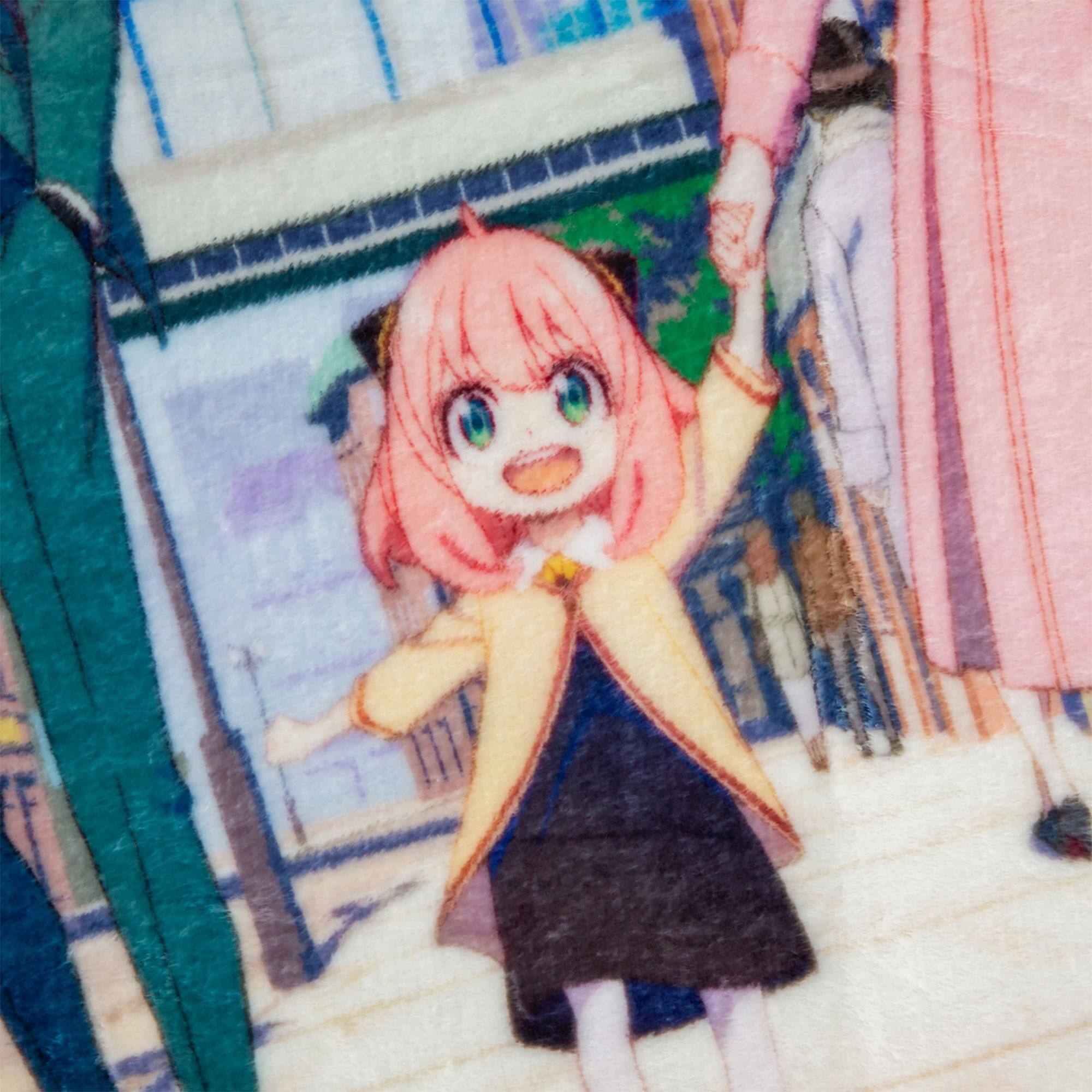 Alt View 1. Just Funky - Spy x Family Forger Family Microplush Throw Blanket | 45 x 60 Inches - Blue.