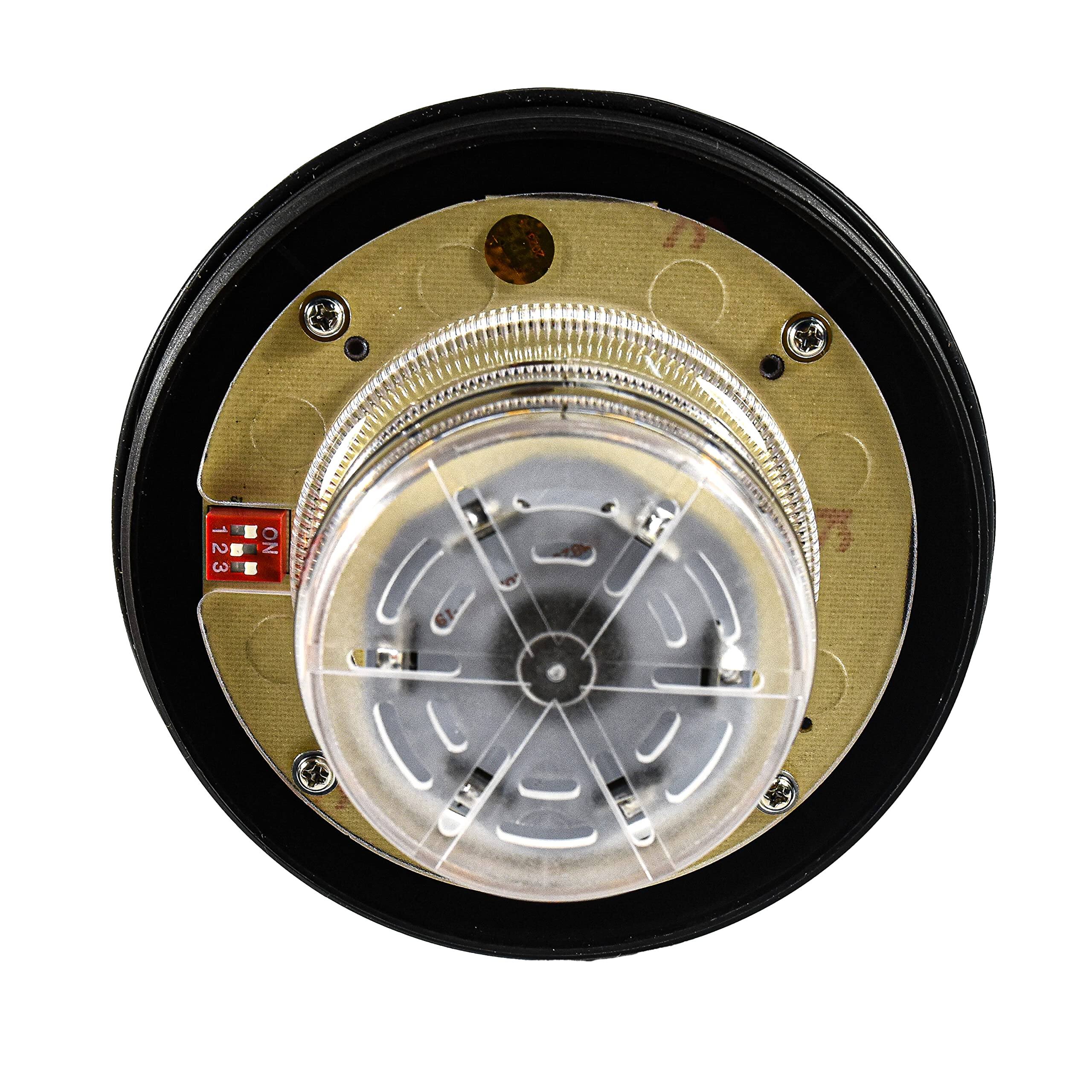 Alt View 3. HQRP - LED Strobe Beacon Light with Flexible DIN Pipe Mount, 12-24 V, 24-LED 360-Degree Warning.